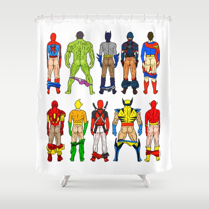 Superhero S Shower Curtain Custom, Superhero Shower Curtain Fabric